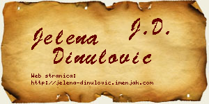Jelena Dinulović vizit kartica